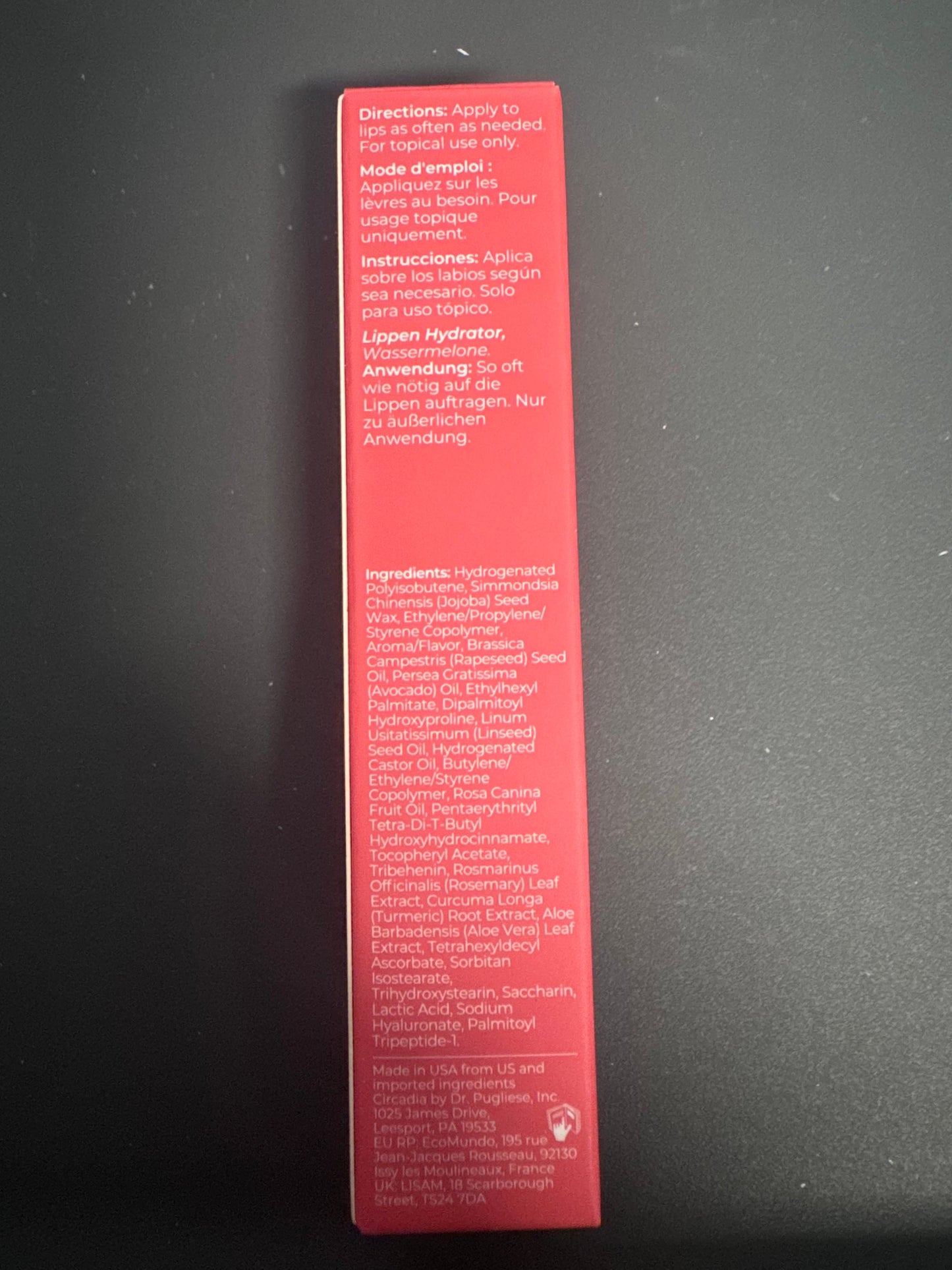 Lip Renewing Hydrator Watermelon back