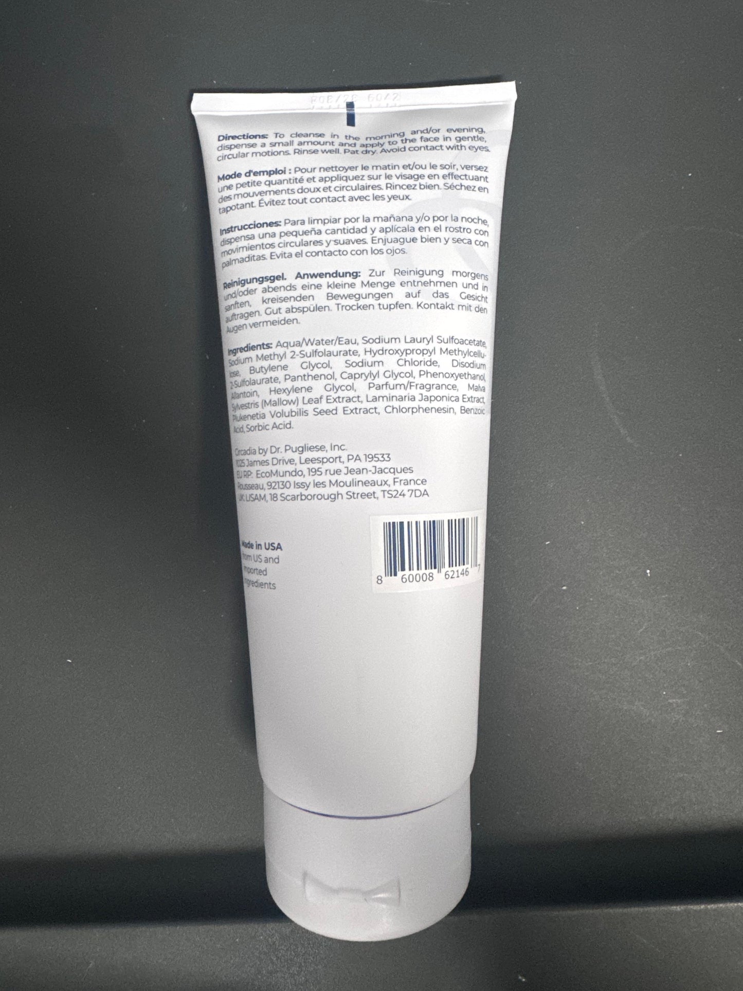 Lipid Replacing Cleansing Gel back