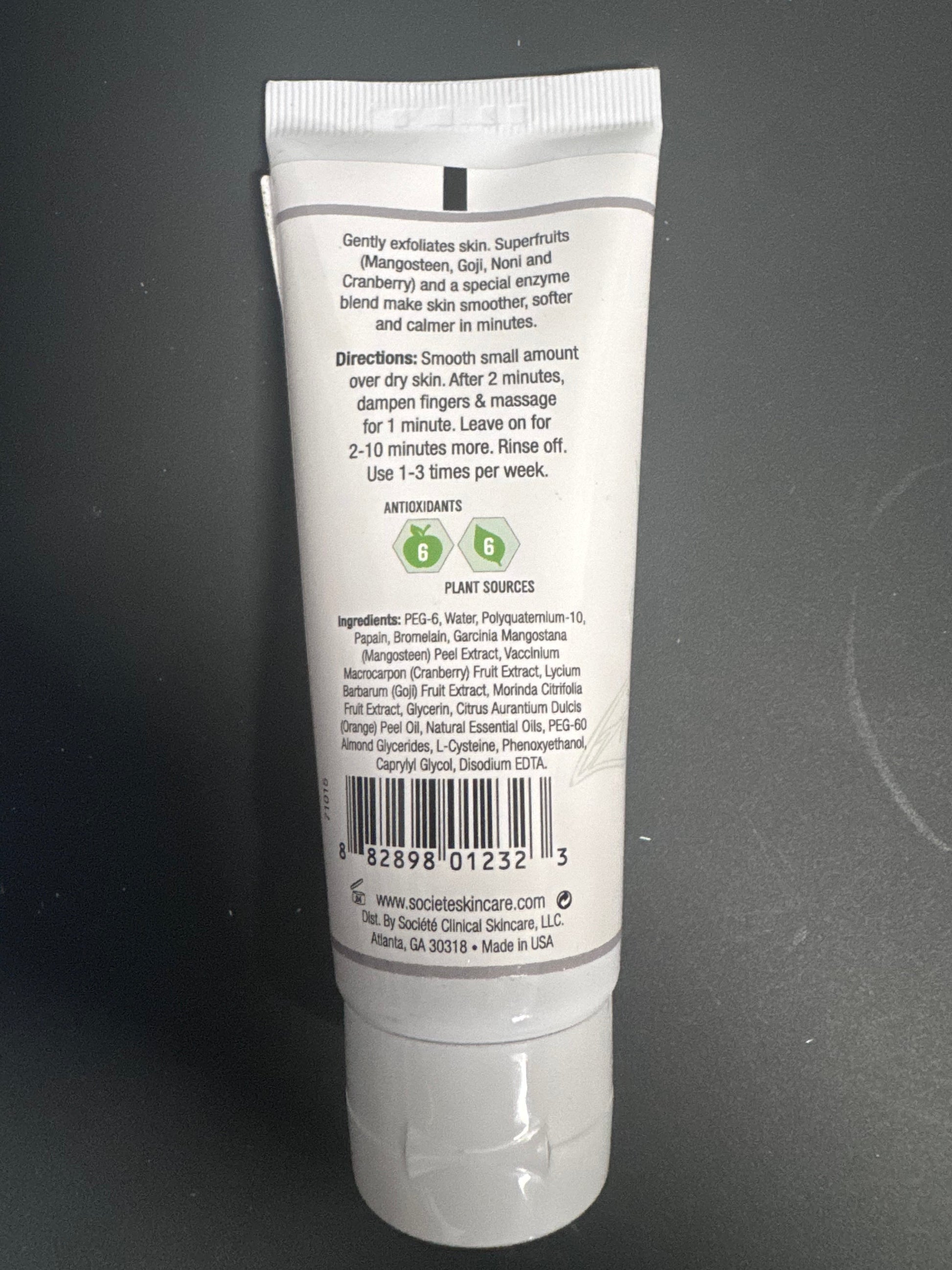 Societe Superfruit Enzyme Exfoliater back
